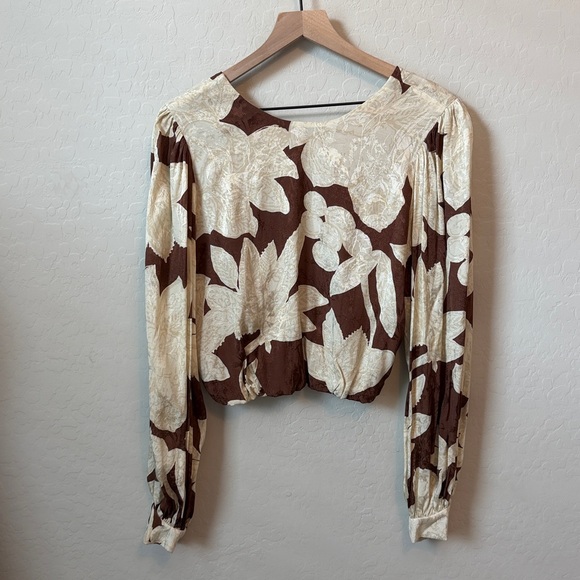 Johanna Ortiz Celia Antique Goes Wild Twisted Crop Top Size 12 - Picture 4 of 4